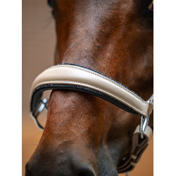 Cabolça de couro Equestrian Stockholm anatómica brilhante Areia Amarelo Cabolça de couro Equestrian Stockholm anatómica brilhante Areia Amarelo