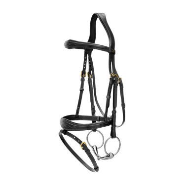 Bridão Muserola Combinada Anatômica Dy'on D Collection Preto