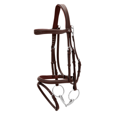 Bridão Muserola Combinada Com Mosquetão Dy'on Working Castanho Bridão Muserola Combinada Com Mosquetão Dy'on Working Castanho