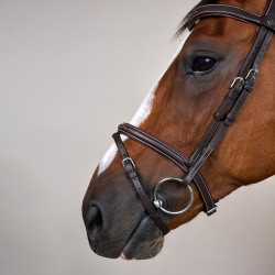 Bridão Muserola Combinada Com Mosquetão Dy'on Working Castanho Bridão Muserola Combinada Com Mosquetão Dy'on Working Castanho