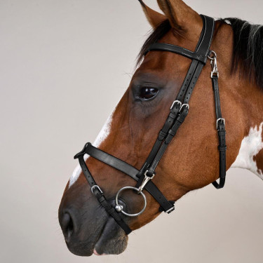 Corda de Couro Plana com Mosquetões Working by Dy'on Preto