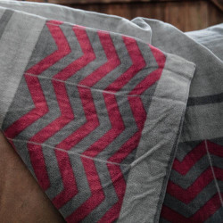 Manta Secante Quadrada Heavy Fishbone Kentucky Bordéus Bord&amp;ocirc;