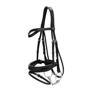 Bridão Noseband Combinado Largo Working By Dy'on Preto