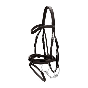 Bridão Muserola Combinada Larga Envernizada Working By Dy'on Preto Bridão Muserola Combinada Larga Envernizada Working By Dy'on Preto