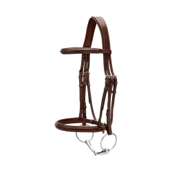 Bridão Muserola Francesa Coleção US da Dy'on Castanho