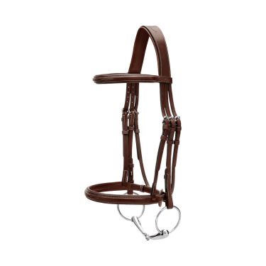 Bridão Muserola Francesa Coleção US da Dy'on Castanho