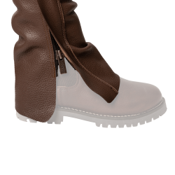 Long Chaps de Couro Dy'on Castanho