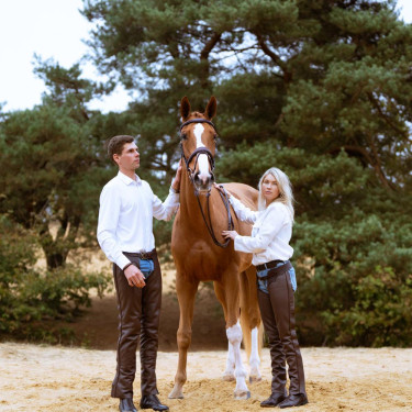 Long Chaps de Couro Dy'on Castanho