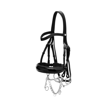 Bridão Muserola Larga Envernizada Working By Dy'on Preto