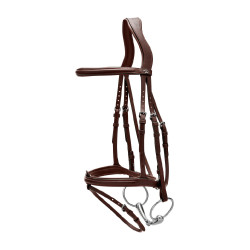 Bridão Muserola Combinada Dy'on New English Collection Castanho