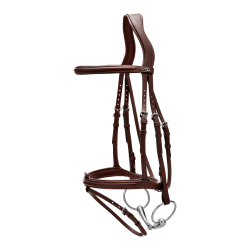 Bridão Muserola Combinada Dy'on New English Collection Castanho