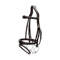 Bridão Muserola Combinada Anatômica Dy'on New English Collection Preto