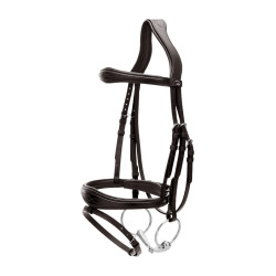 Bridão Muserola Combinada Anatômica Dy'on New English Collection Preto