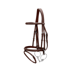 Bridon Working by Dy'on noseband combinada com mosquetões Castanho