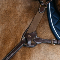 Protetor de peitoral de 5 pontos elástico Dy'on Castanho