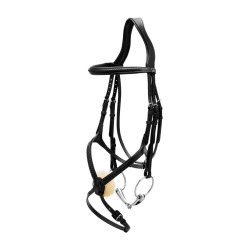 Bridão Muserola Cruzada Trançada New English Collection Dy'on Preto Bridão Muserola Cruzada Trançada New English Collection Dy'on Preto