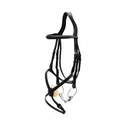 Bridão Muserola Cruzada Trançada New English Collection Dy'on Preto Bridão Muserola Cruzada Trançada New English Collection Dy'on Preto