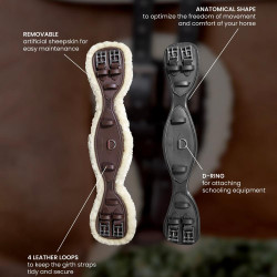 Cilha Curta Anatômica com lã Kentucky Castanho Cilha Curta Anatômica com lã Kentucky Castanho