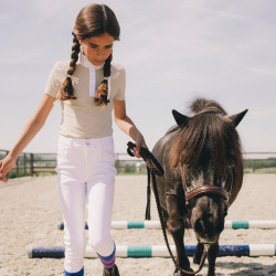 Calça Miami City Kentucky com grip nos joelhos para menina Branco