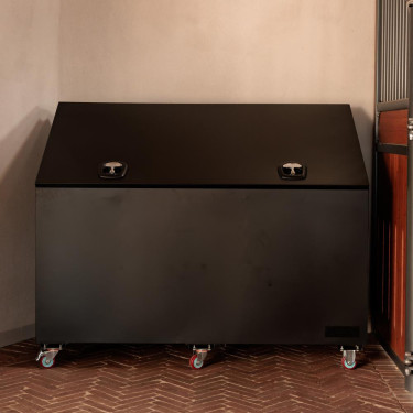 Caixa de alimentos em alumínio Grooming Deluxe by Kentucky com rodas Preto