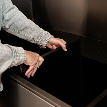 Caixa de alimentos em alumínio Grooming Deluxe by Kentucky com rodas Preto