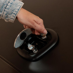 Caixa de alimentos em alumínio Grooming Deluxe by Kentucky com rodas Preto