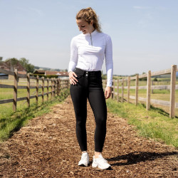 Calças de equitação Kentucky Miami com grip nos joelhos feminino Preto Calças de equitação Kentucky Miami com grip nos joelhos feminino Preto