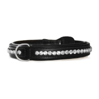 Coleira para cão Equestrian Stockholm com strass Edição preta Preto