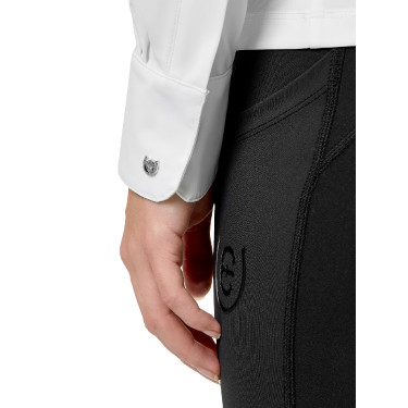 Camisa de manga comprida Equestrian Stockholm Performance feminina Branco