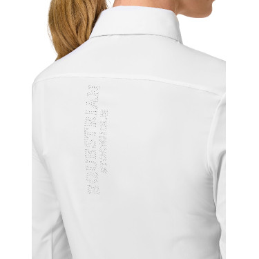 Camisa de manga comprida Equestrian Stockholm Performance feminina Branco