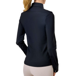 Camisa de manga comprida Equestrian Stockholm Performance feminina Preto