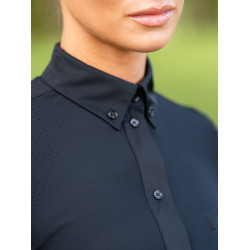 Camisa de manga comprida Equestrian Stockholm Performance feminina Preto