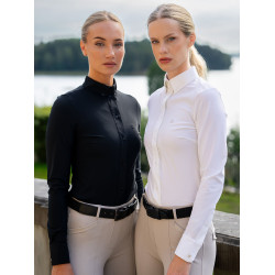 Camisa de manga comprida Equestrian Stockholm Performance feminina Preto