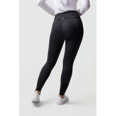 Calça colante B Vertigo Jenny com fundo de camurça feminino Preto Calça colante B Vertigo Jenny com fundo de camurça feminino Preto