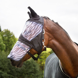 Máscara anti-moscas Zebra Horze Preto