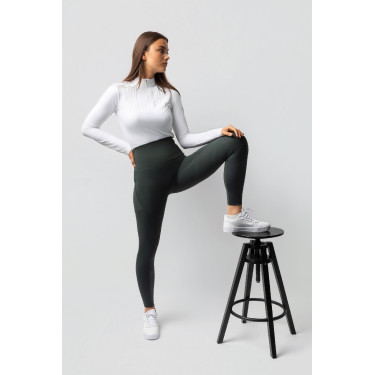 Legging térmico B Vertigo sem costura com grip integral Leonora Verde escaravelho Legging térmico B Vertigo sem costura com grip integral Leonora Verde escaravelho