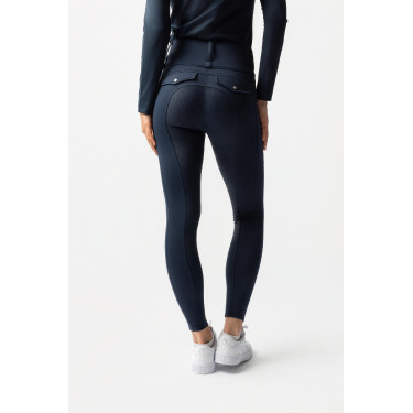 Legging térmico híbrido Horze Anya full grip Mirtilo Azul