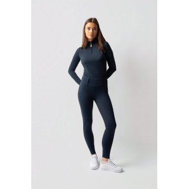 Legging térmico híbrido Horze Anya full grip Mirtilo Azul