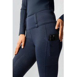 Legging térmico híbrido Horze Anya full grip Mirtilo Azul