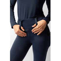 Legging térmico híbrido Horze Anya full grip Mirtilo Azul