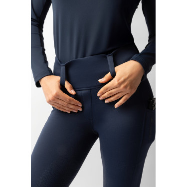 Legging térmico híbrido Horze Anya full grip Mirtilo Azul