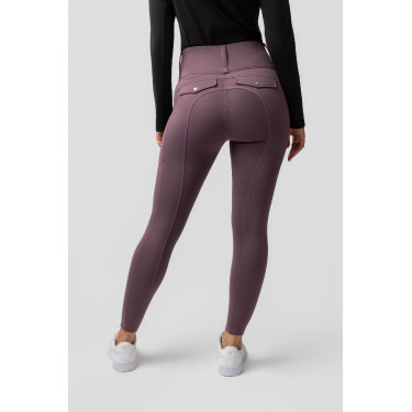 Legging térmico híbrido Horze Anya full grip Sílex violeta