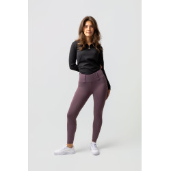 Legging térmico híbrido Horze Anya full grip Sílex violeta