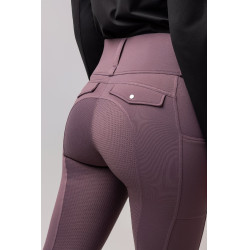 Legging térmico híbrido Horze Anya full grip Sílex violeta