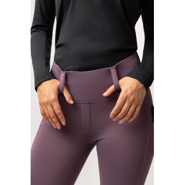 Legging térmico híbrido Horze Anya full grip Sílex violeta