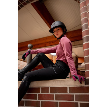Calça de equitação Corinne Thermo Horze full grip Preto