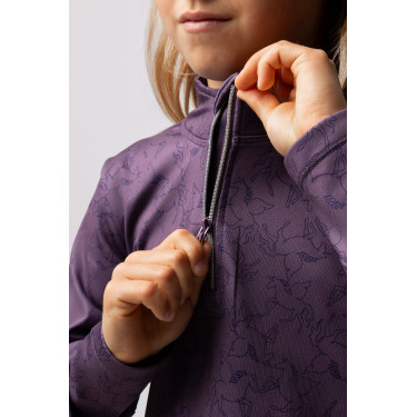 Camiseta de treino infantil Pegasus Horze Sílex Cinzento