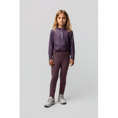 Legging Horze Dea infantil térmico com grip completo Sílex Cinzento