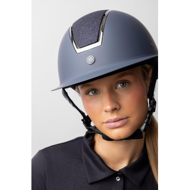 Capacete Metálico Brilhante Monarch II Horze Azul escuro