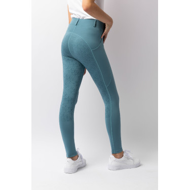 Leggings de equitação infantil Horze Dea Azul Ártico